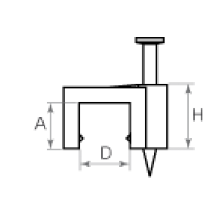 КВТ Скоба пластиковая СПП 8 для плоских кабелей 49452 (цена за уп.) KVT КВТ Скоба пластиковая СПП 8 для плоских кабелей 49452 (цена за уп.) KVT