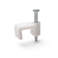 КВТ Скоба пластиковая СПП 12 для плоских кабелей 49455 (цена за уп.) KVT