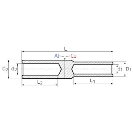 КВТ Гильза алюмомедная ГАМ-95/70 (мин партия 10 шт.) 50558 KVT КВТ Гильза алюмомедная ГАМ-95/70 (мин партия 10 шт.) 50558 KVT