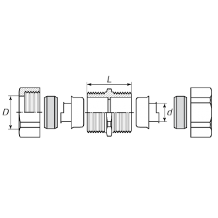КВТ Муфта соединиетльная СММ 20 металлорукав-металлорукав 61398 KVT КВТ Муфта соединиетльная СММ 20 металлорукав-металлорукав 61398 KVT