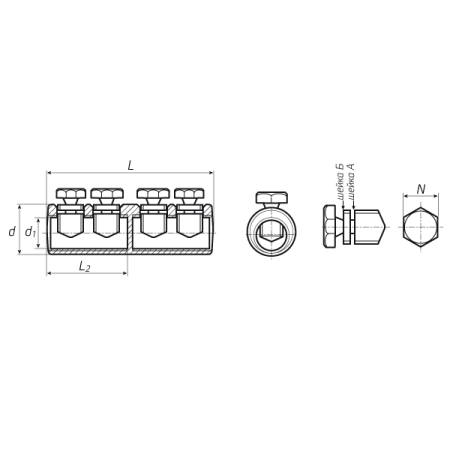 КВТ Соединитель болтовой 4СБ-25/50 (мин партия 10 шт.) 65812 KVT КВТ Соединитель болтовой 4СБ-25/50 (мин партия 10 шт.) 65812 KVT