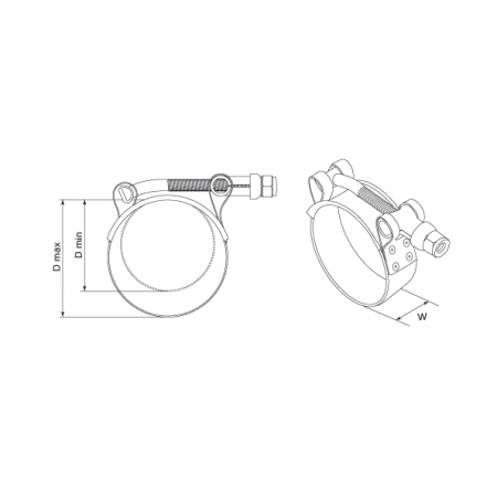 КВТ Хомут силовой T-bolt ST 80-87/W2 (мин партия 10 шт.) 69069 KVT КВТ Хомут силовой T-bolt ST 80-87/W2 (мин партия 10 шт.) 69069 KVT