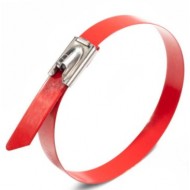 КВТ Стяжка стальная с полимерным покрытием СКС-П (316) 4,6*400 (красн) (мин партия 100 шт.) 83066 KVT