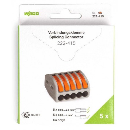 КВТ Клеммы WAGO 222-415/996-005 (5Х2,5мм2) (блистер 5шт.) 86578 KVT КВТ Клеммы WAGO 222-415/996-005 (5Х2,5мм2) (блистер 5шт.) 86578 KVT