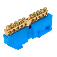 КВТ Шина N "ноль" на DIN-изол ШНИ-6х9-8 (син) (мин партия 10 шт.) 87189 KVT